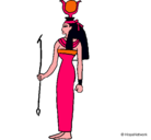Dibujo Hathor pintado por haide