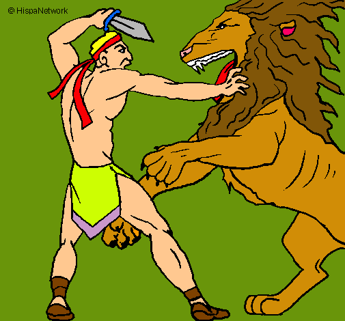 Gladiador contra león