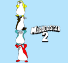 Dibujo Madagascar 2 Pingüinos pintado por gordito53