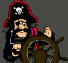 Dibujo Capitán pirata pintado por garcio