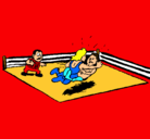 Dibujo Lucha en el ring pintado por facundo