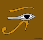 Dibujo Ojo Horus pintado por chris