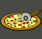 Dibujo Pizza pintado por juanca