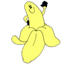Dibujo Banana pintado por bananin