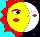 Dibujo Sol y luna 3 pintado por smv4