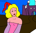 Dibujo Princesa y castillo pintado por aurelia