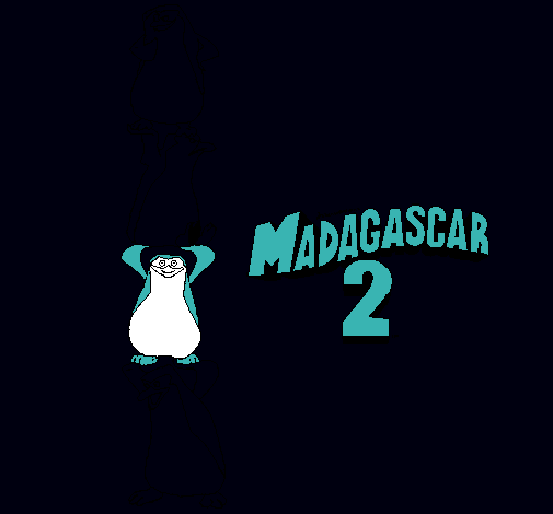 Dibujo Madagascar 2 Pingüinos pintado por gordito53