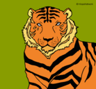 Dibujo Tigre pintado por Kesha