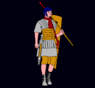 Dibujo Soldado romano pintado por rodrigeito