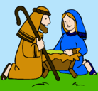 Dibujo Adoran al niño Jesús pintado por wilmarielis