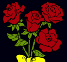 Dibujo Ramo de rosas pintado por jessi