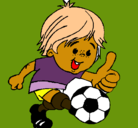 Dibujo Chico jugando a fútbol pintado por GEANGA
