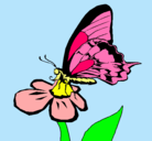 Dibujo Mariposa en una flor pintado por celia22