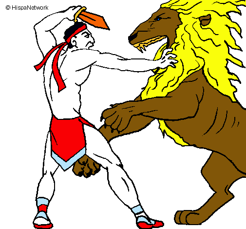 Gladiador contra león