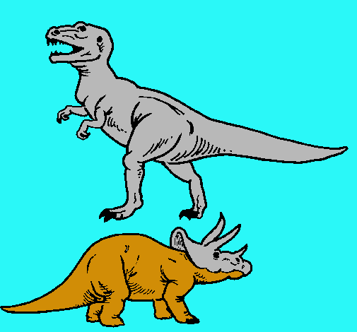 Triceratops y tiranosaurios rex