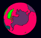 Dibujo Planeta Tierra pintado por flavio
