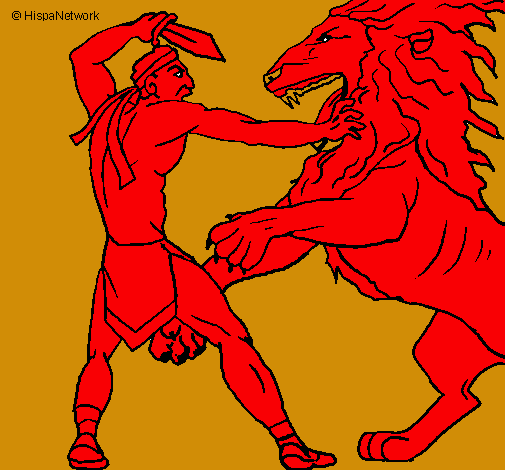 Gladiador contra león