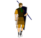 Dibujo Soldado romano pintado por LAUIVUNK