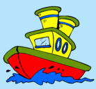 Dibujo Barco en el mar pintado por jaumec