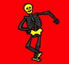 Dibujo Esqueleto contento pintado por chantarel