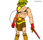 Dibujo Gladiador pintado por mster 
