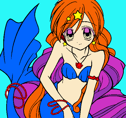 Dibujo Sirena pintado por tosande