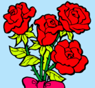 Dibujo Ramo de rosas pintado por gemm