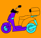 Dibujo Ciclomotor pintado por popis