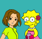 Dibujo Sakura y Lisa pintado por erica