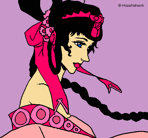 Dibujo Princesa china pintado por lizdany