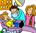 Dibujo Niño en el dentista pintado por neni