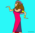 Dibujo Bailarina egipcia  pintado por crysty