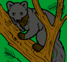 Dibujo Marta europea en el árbol pintado por lobi