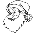 Dibujo Cara Papa Noel pintado por veronik