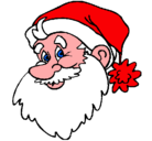 Dibujo Cara Papa Noel pintado por selen