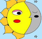 Dibujo Sol y luna 3 pintado por miriamnf