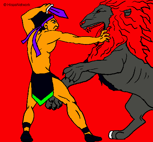 Gladiador contra león