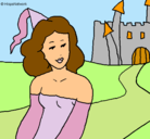 Dibujo Princesa y castillo pintado por jaydi