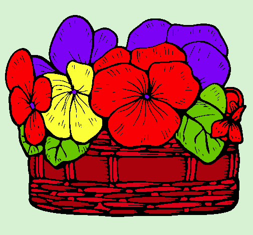 Dibujo Cesta de flores 12 pintado por tosande