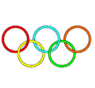 Dibujo Anillas de los juegos olimpícos pintado por tota