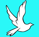 Dibujo Paloma de la paz al vuelo pintado por sarai