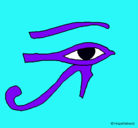 Dibujo Ojo Horus pintado por valelina