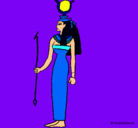 Dibujo Hathor pintado por arilu