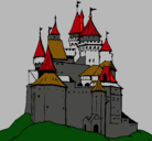Dibujo Castillo medieval pintado por asder