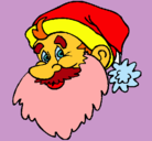 Dibujo Cara Papa Noel pintado por rosmar