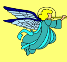 Dibujo Ángel con grandes alas pintado por  angel