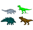 Dibujo Dinosaurios de tierra pintado por luchi