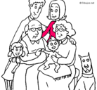 Dibujo Familia pintado por dnhf