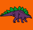 Dibujo Stegosaurus pintado por Albert