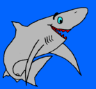 Dibujo Tiburón alegre pintado por tukituki